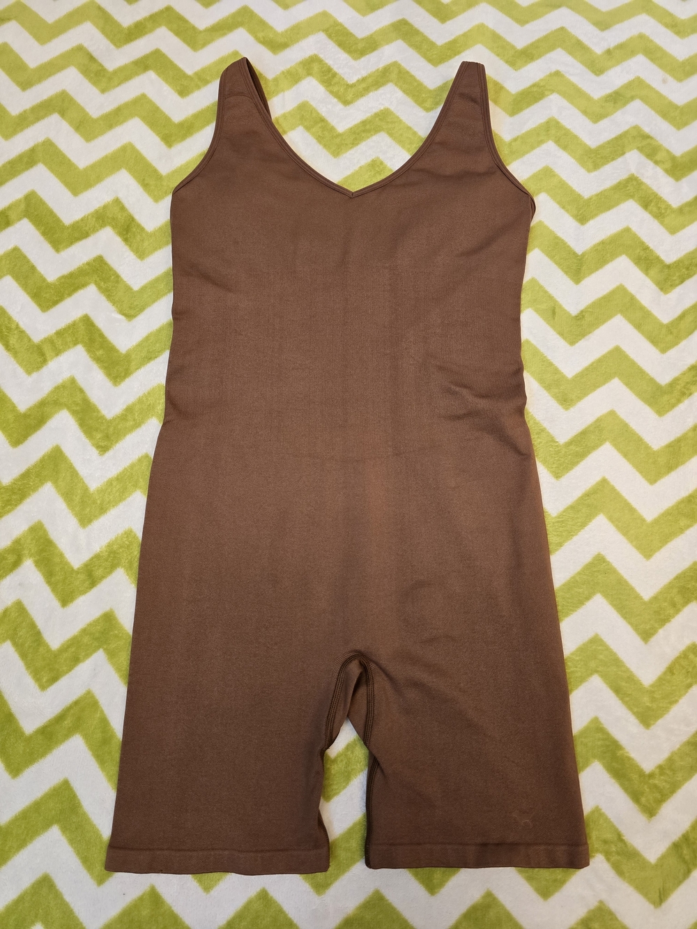 PINK Victoria's Secret Brown Sleeveless Short Activewear Romper Size Small